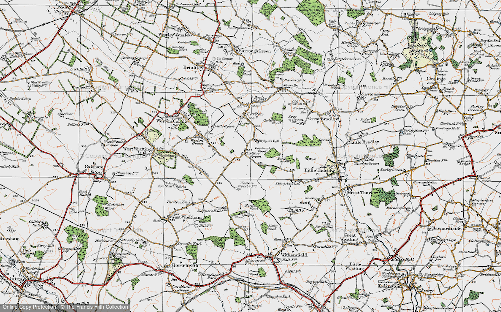 Old Map of Carlton Green, 1920 in 1920