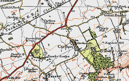Old map of Thwaites Ho in 1925