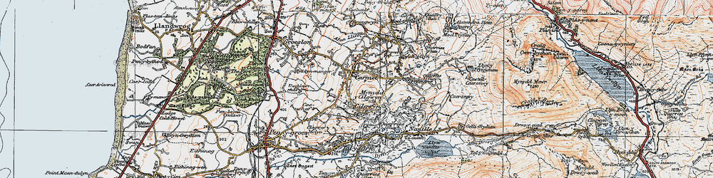 Old map of Mynydd y Cilgwyn in 1922