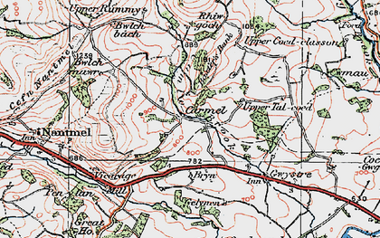 Old map of Carmel in 1922