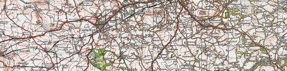 Old map of Carn Arthen in 1919