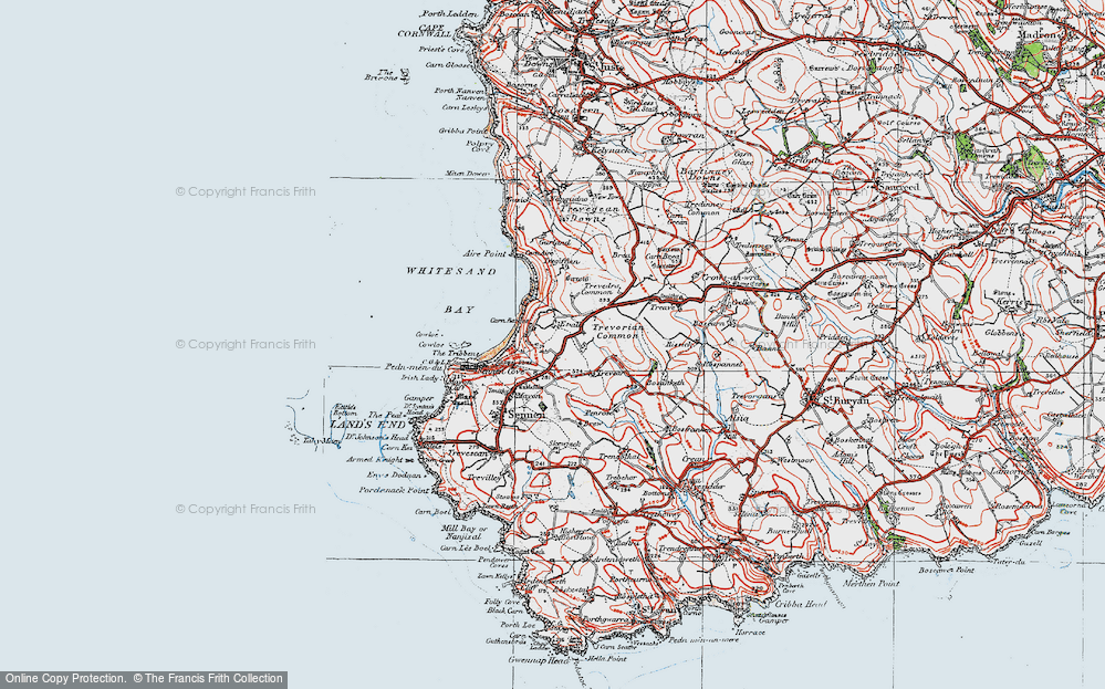 Old Map of Carn Towan, 1919 in 1919