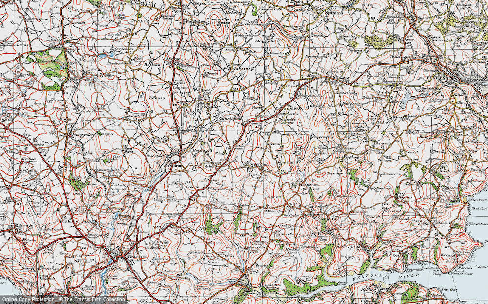 Old Map of Carnebone, 1919 in 1919