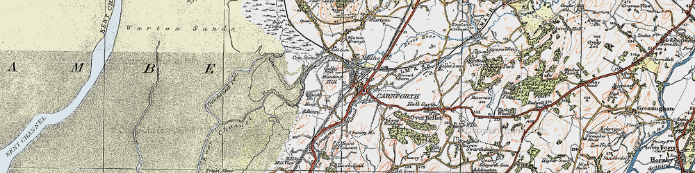 Old map of Carnforth in 1924