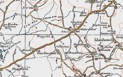 Old map of Carnhedryn in 1922