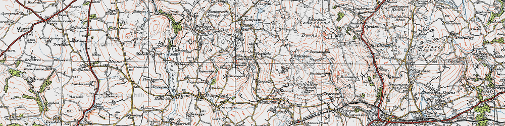 Old map of Carpalla in 1919