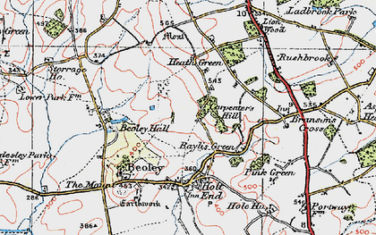 Old map of Carpenter's Hill in 1919