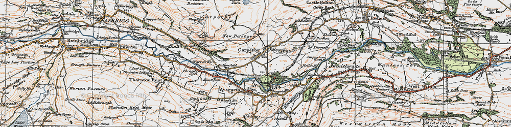 Old map of Carperby in 1925