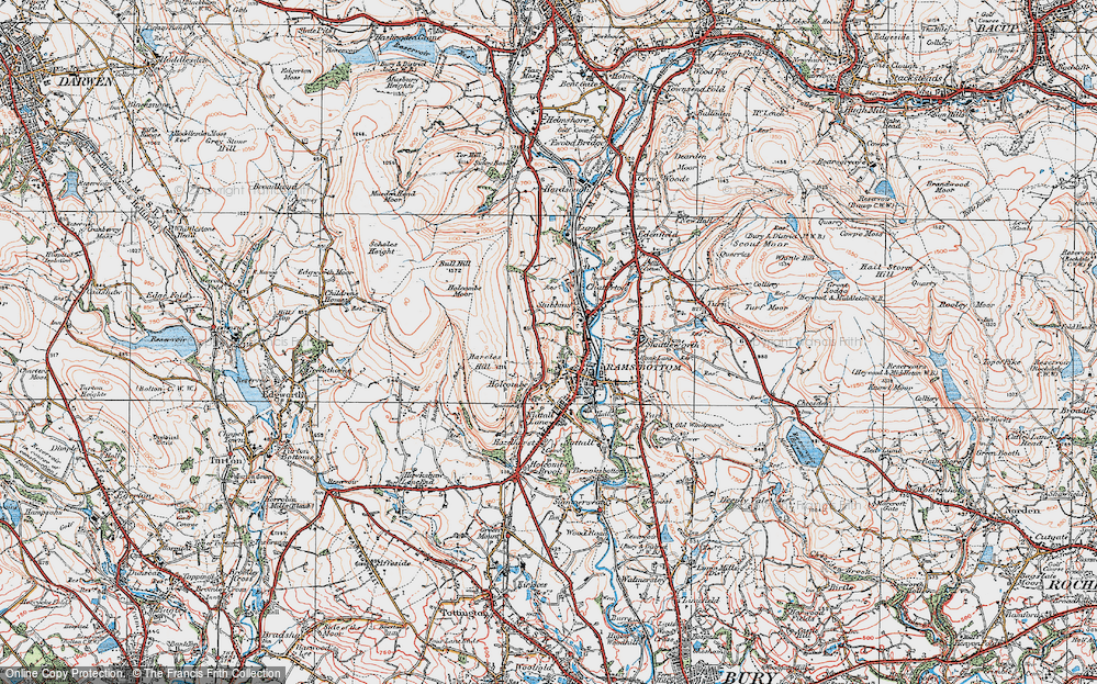 Old Map of Carr, 1924 in 1924