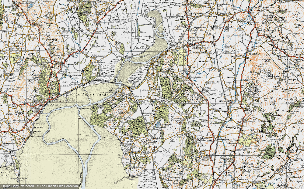 Old Map of Carr Bank, 1925 in 1925