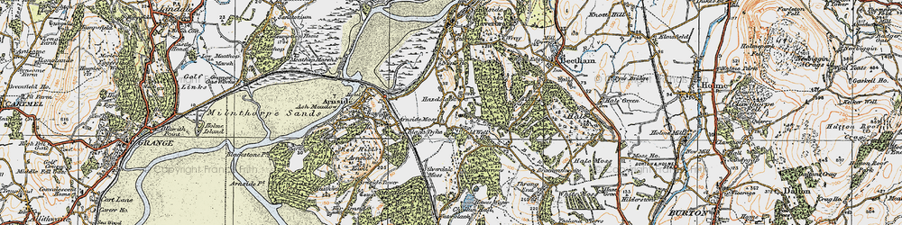 Old map of Carr Bank in 1925