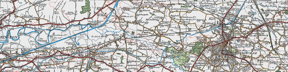 Old map of Carr Green in 1923