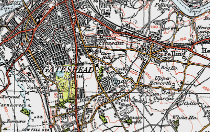 Old map of Carr Hill in 1925