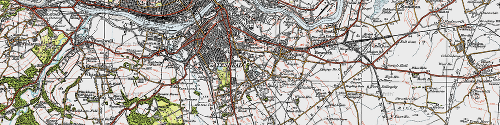 Old map of Carr Hill in 1925
