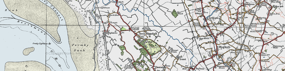 Old map of Carr Houses in 1923