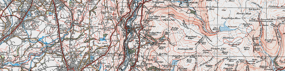 Old map of Carrbrook in 1924