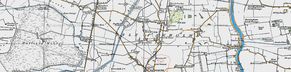 Old map of Carrhouse in 1923
