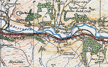 Old map of Bonwm in 1921