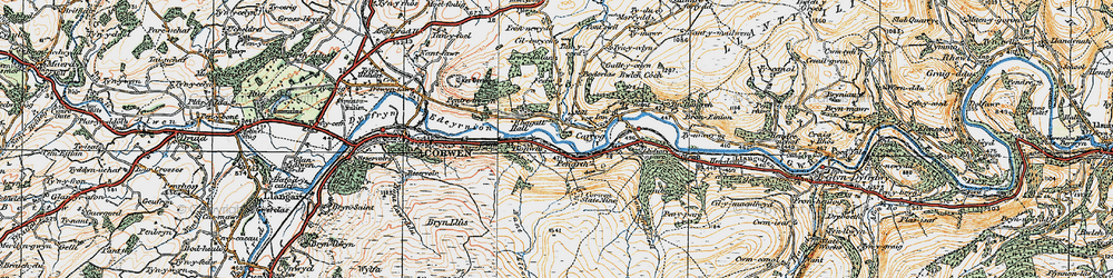 Old map of Bonwm in 1921