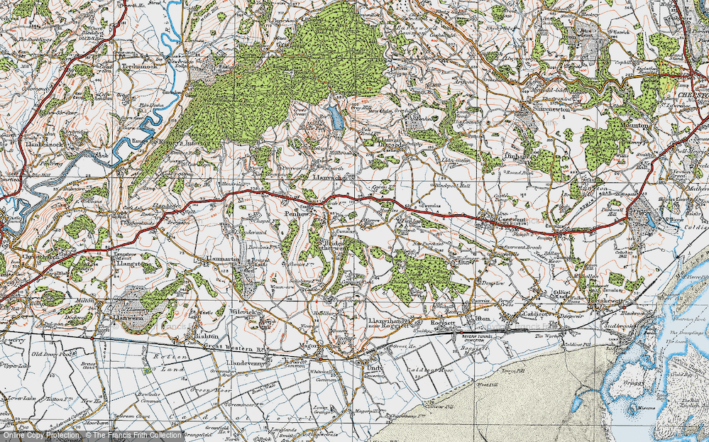 Old Map of Carrow Hill, 1919 in 1919