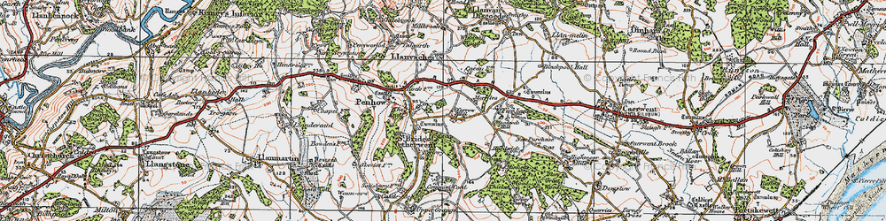Old map of Carrow Hill in 1919