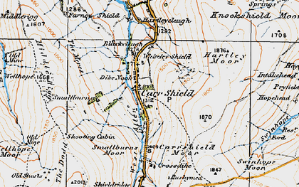 Old map of Whiteley Shield in 1925