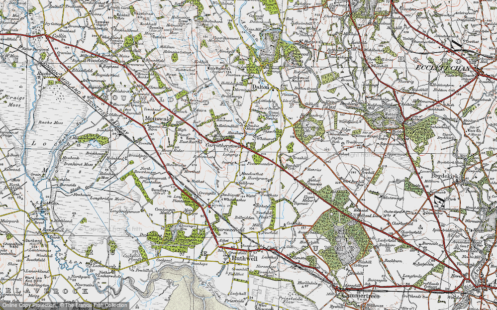 Old Map of Historic Map covering Whitecroft in 1925