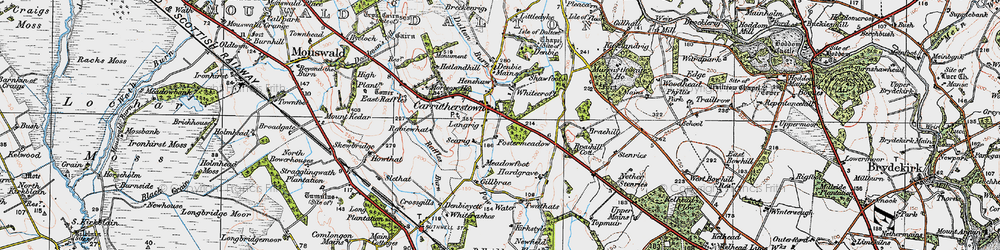 Old map of Carrutherstown in 1925