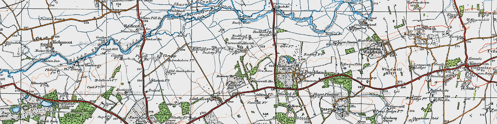 Old map of Carswell Marsh in 1919