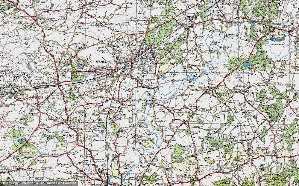 Old Map of Cartbridge, 1920 in 1920