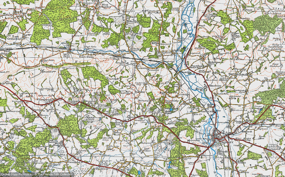 Old Map of Carter's Clay, 1919 in 1919