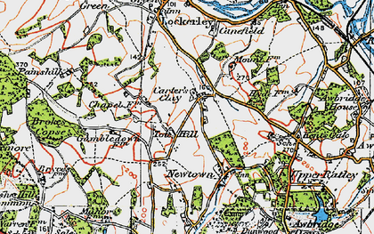 Old map of Carter's Clay in 1919