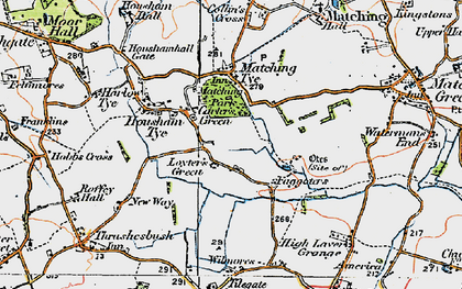 Old map of Carter's Green in 1919