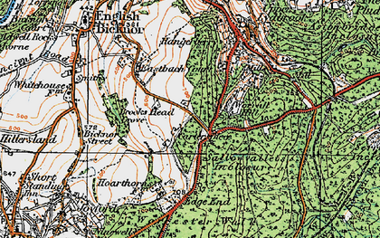 Old map of Carterspiece in 1919