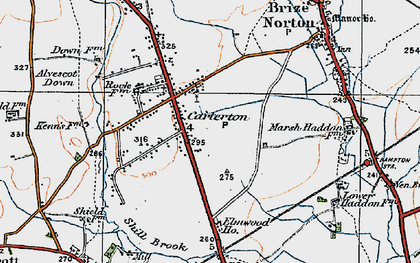Old map of Carterton in 1919