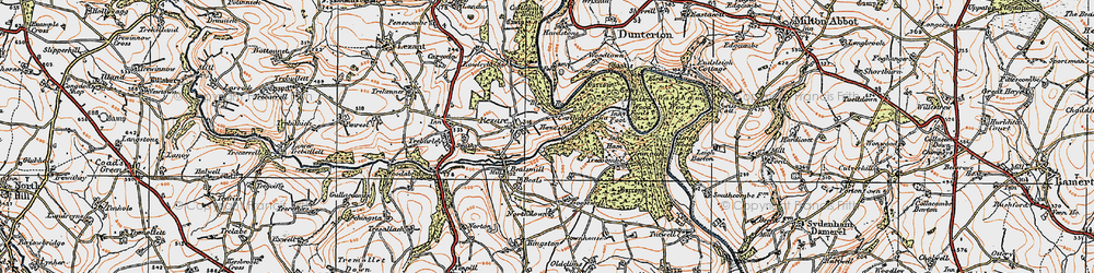 Old map of Bishops Rock in 1919