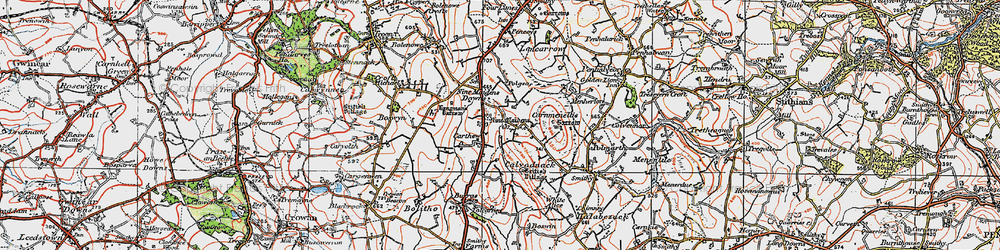 Old map of Carthew in 1919