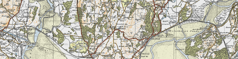 Old map of Cartmel in 1925