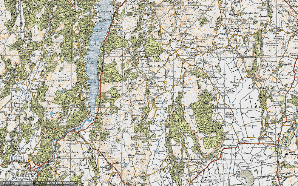 Old Map of Cartmel Fell, 1925 in 1925