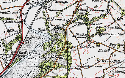 Old map of Willow Pool in 1925