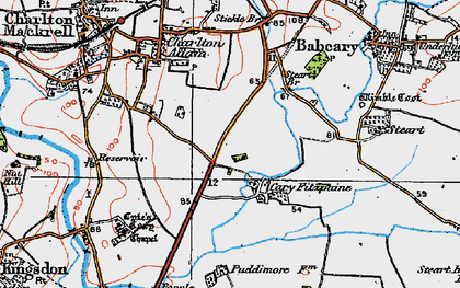 Old map of Cary Fitzpaine in 1919