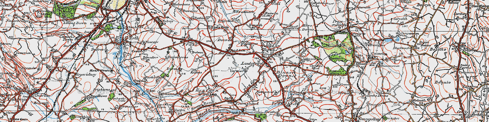 Old map of Carzise in 1919