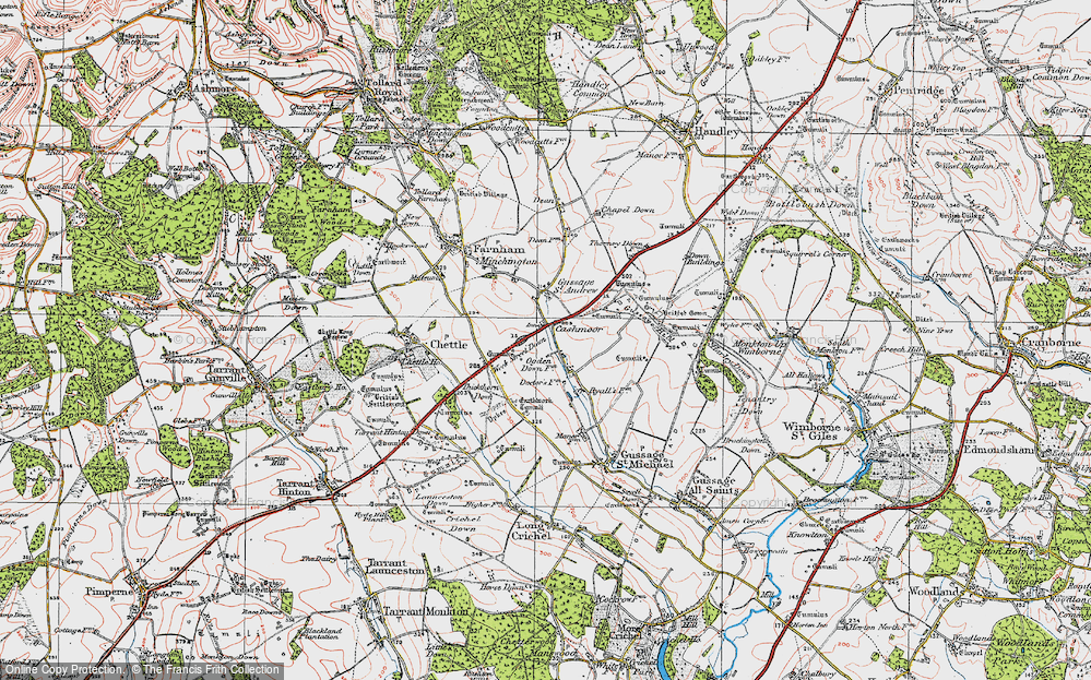 Old Map of Cashmoor, 1919 in 1919
