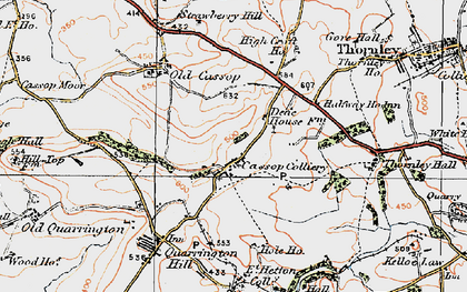 Old map of Cassop in 1925