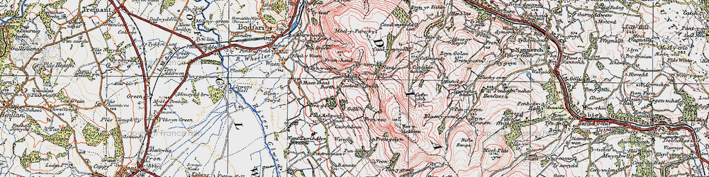 Old map of Castell in 1924