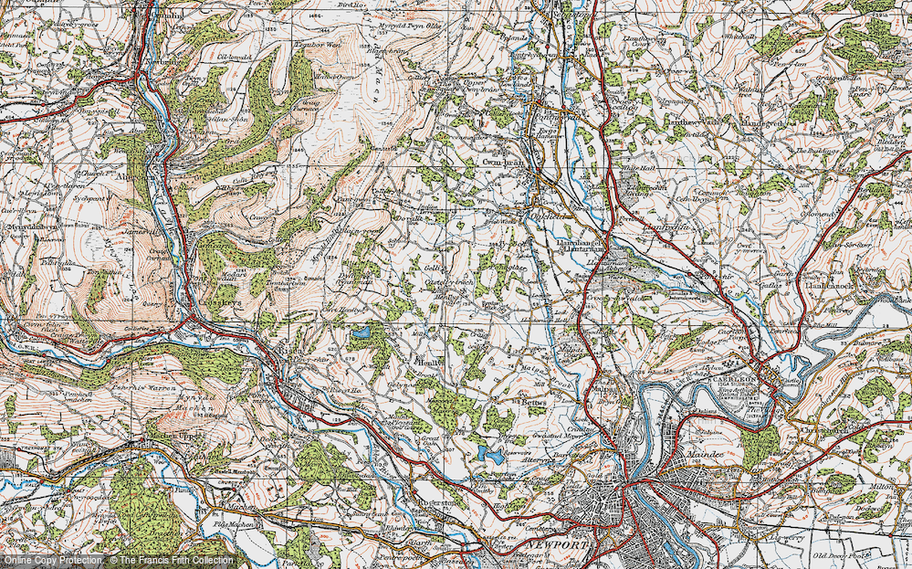 Old Map of Castell-y-bwch, 1919 in 1919