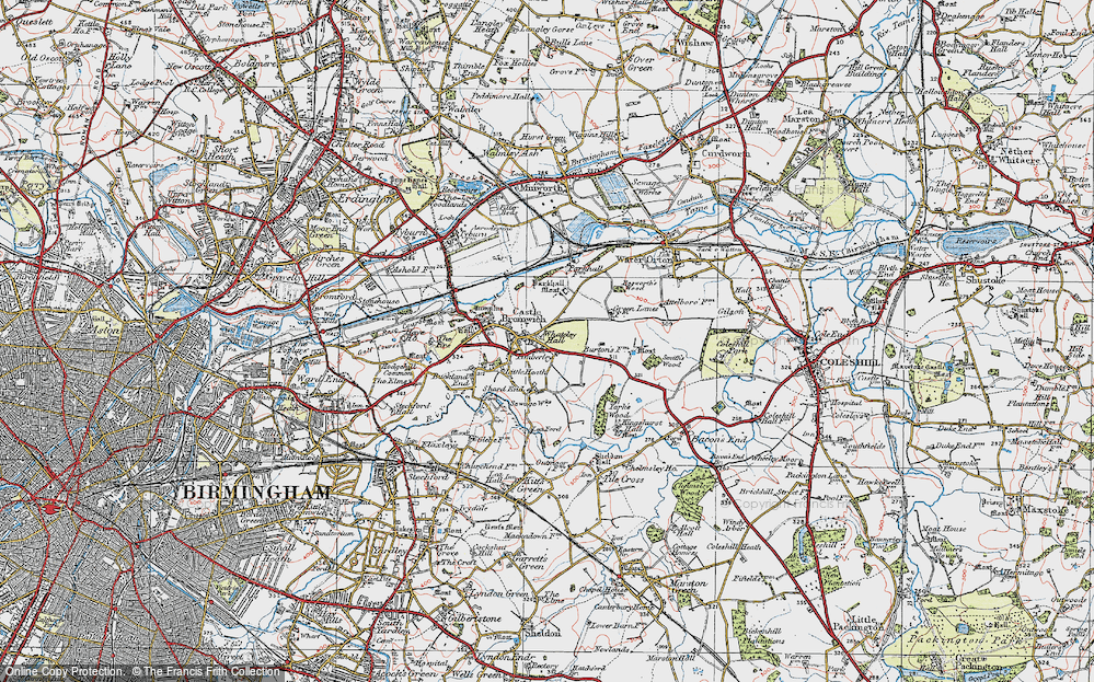 Old Map of Castle Bromwich, 1921 in 1921