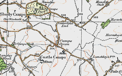 Old map of Castle Camps in 1920