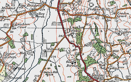 Old map of Castle Frome in 1920