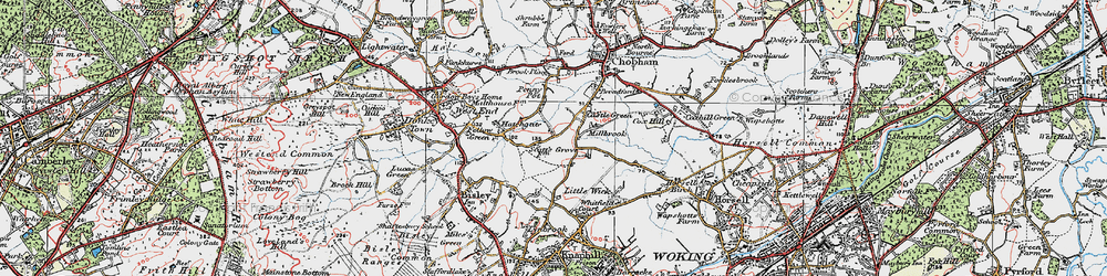 Old map of Castle Green in 1920